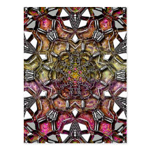 Metallic Crystal Mandala Postcard