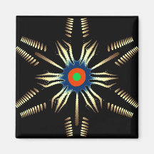 Metallic Design Fridge Magnets