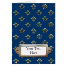 Metallic Fleur de lis (Gold) Greeting Card