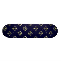 Metallic Fleur de lis (Gold) Skateboard Deck