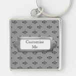 Metallic Fleur de lis (Silver) Key Chain
