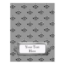 Metallic Fleur de lis (Silver) Postcards
