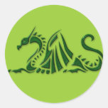 Metallic Green Dragon Sticker
