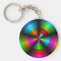 Metallic Look Abstract Keychain