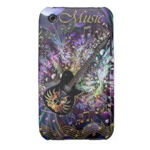 Metallic Music Chaos Case for iPhone 3 iPhone 3 Case-Mate Cases