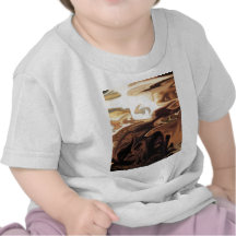 METALLIC NEUTRAL BROWN GLOW TEE SHIRT