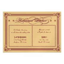Metallic Purple & Gold Rehearsal Dinner Custom Invite