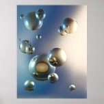 Metallic shine spheres poster