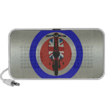 Metallic Silver scooter and mod target PC Speakers