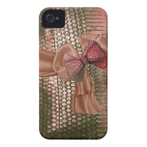 Metallic Snake Skin Rhinestone IPhone 4 Case