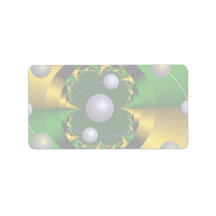 Metallic spirals dimension personalized address label
