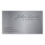 Metallic Wave Patterns Film Editor Business Card
