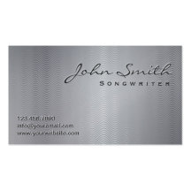 Metallic Wave Patterns Songwriter Business Card