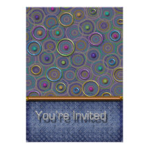 Metallica Circles and Tread Invitation