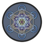 metatron-cube-mandala-3 round sticker