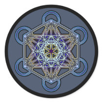 metatron-cube-mandala-3 round sticker