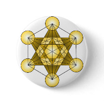 Metatron's Cube Pinback Button