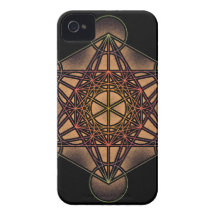 Metatron's Cube - Sacred Geometry Symbol iPhone 4 Case-Mate Cases
