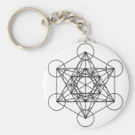 Metatron's Cube (White) Keychains