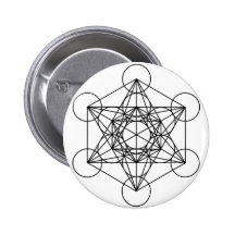 Metatron's Cube (White) Pinback Button