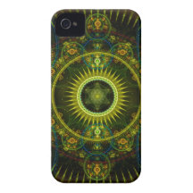 "Metatron's Magick Wheel" - Fractal Art iPhone 4 Cover
