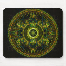 "Metatron's Magick Wheel" - Fractal Art Mouse Pads
