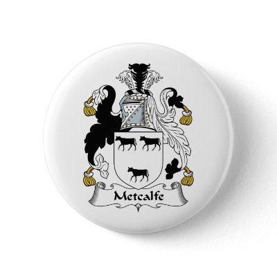 Metcalfe Family Crest Pins by coatsofarms