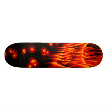 Meteor & fireball flames skateboard