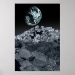 meteor or comet on its way to earth print