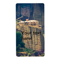 Meteora monastery labels