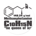 Methamphetamine Round Stickers