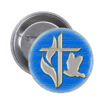 Methodist cross with dove pins