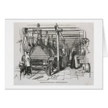 Métiers à tisser de puissance de jacquard (gravure carte