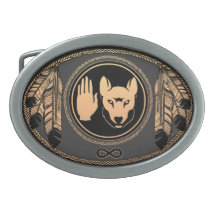 Metis Belt Buckle Metis Rebellion Wolf Flag Buckle