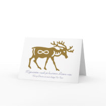 Metis Christmas Card with Reindeer