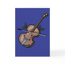 Metis Fiddle Christmas Card with Greeting