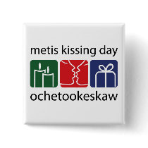 Metis Kissing Day Magnet buttons