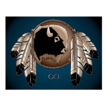 Metis Nation Postcards Buffalo Native Art Cards