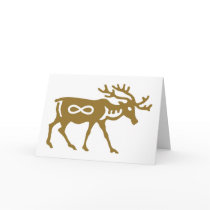 Metis Reindeer Christmas Card with Greeting