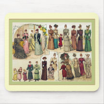 Metropolitan Fashions 1891 ~ Vintage Advertising Mousepad