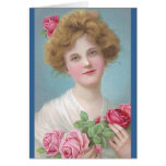 Mettez les roses dans vos joues carte de vœux