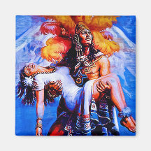 Mexican Aztec Legend Iztaccihuatl Popocatepetl Fridge Magnet