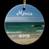 Mexican Beach Vista; Mexico Souvenir ornaments