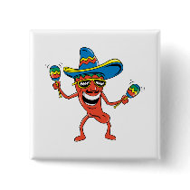 Mexican Chili Pepper Pinback Buttons