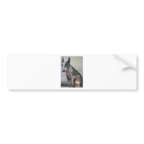 Mexican day of the dead bull terrier bumper sticker