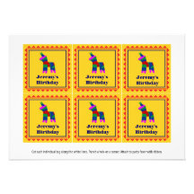 Mexican Fiesta Birthday Party Favour Tags Invites
