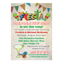 Mexican Fiesta Couples Baby Shower Invitation