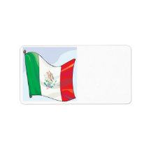 Mexican Flag Address Label