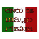 Mexican Flag Colourful Cinco de Mayo Invitation