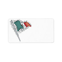 Mexican Flag Labels